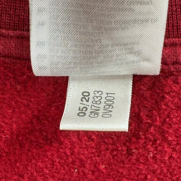 Adidas Mens Maroon Crewneck Sweatshirt 2XL Cotton Blend Casual Warm Pullover - Picture 4 of 6